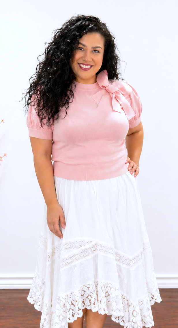 Blush Ribbon Top
