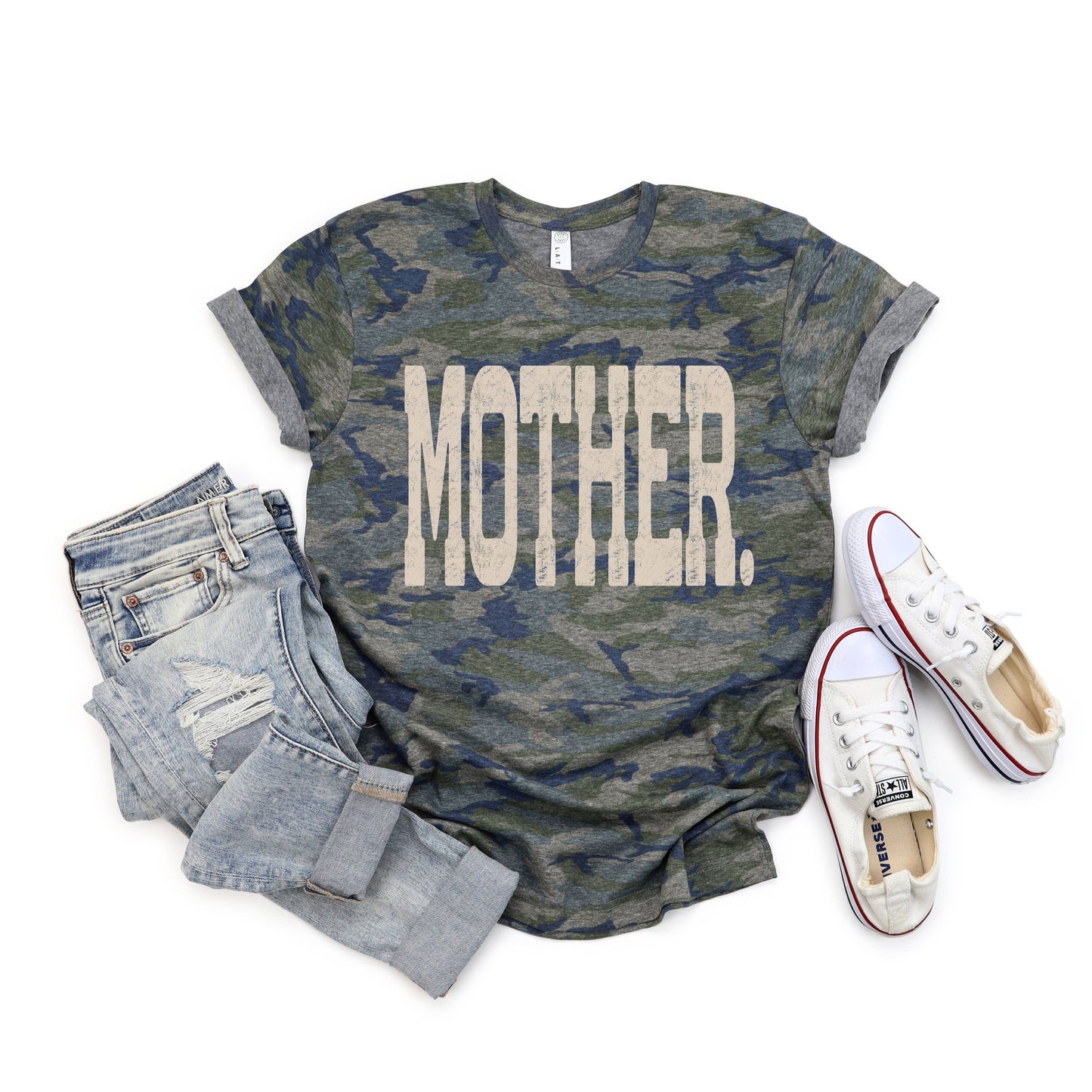 Vintage Camo "MOTHER" Graphic Tee