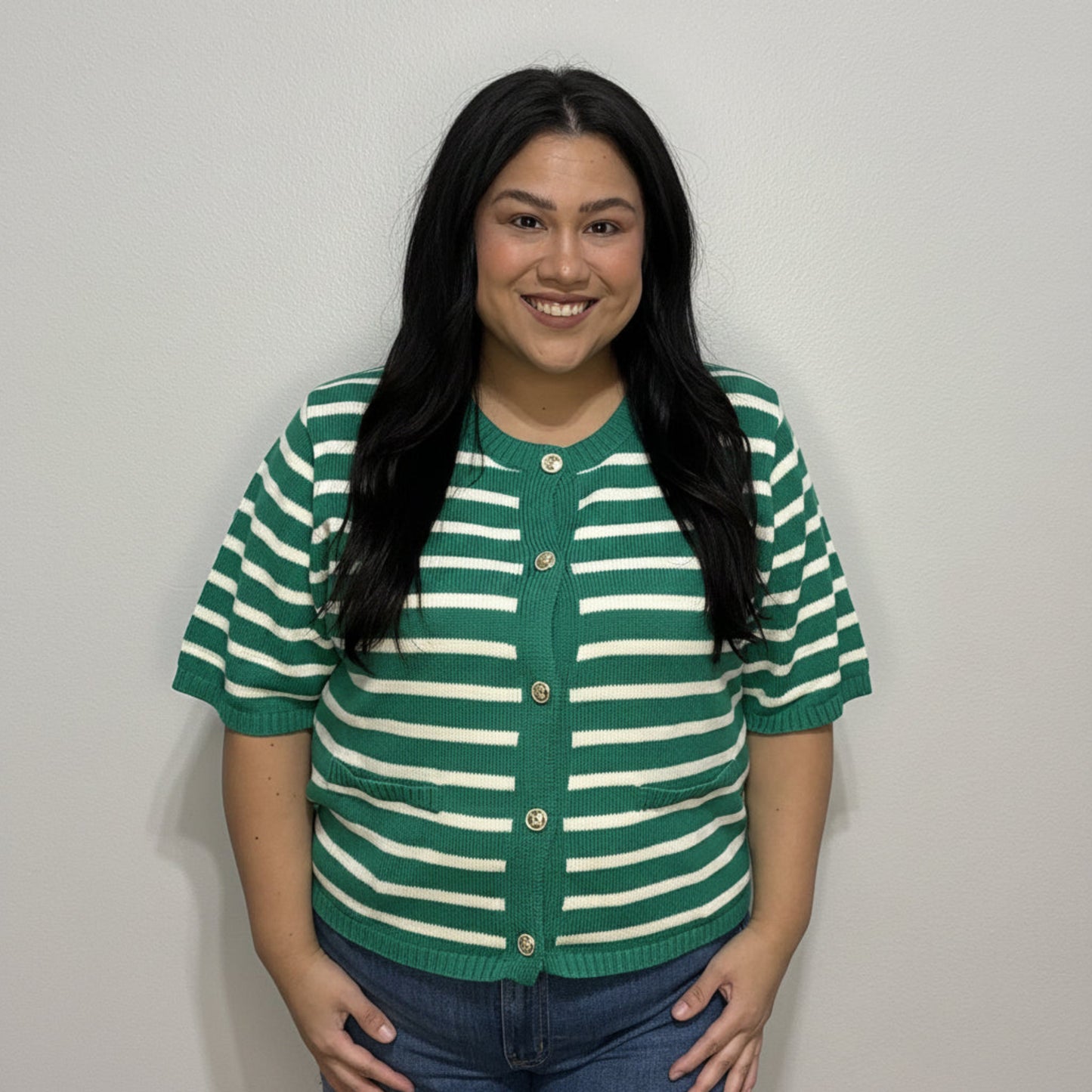 Bloom Stripe Cardigan